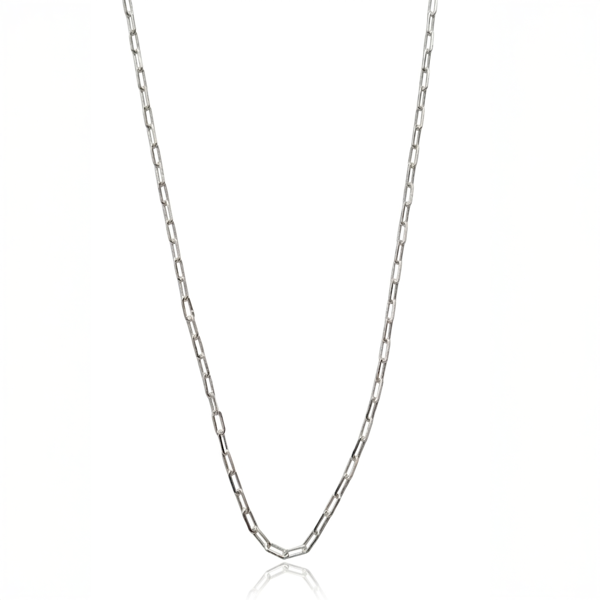 925 Sterling Silver Paper Clip Chain