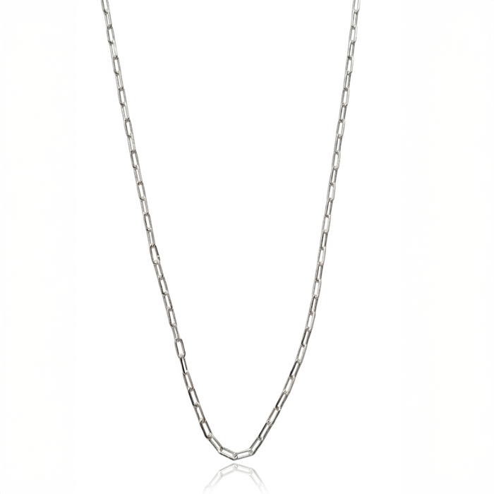 925 Sterling Silver Paper Clip Chain