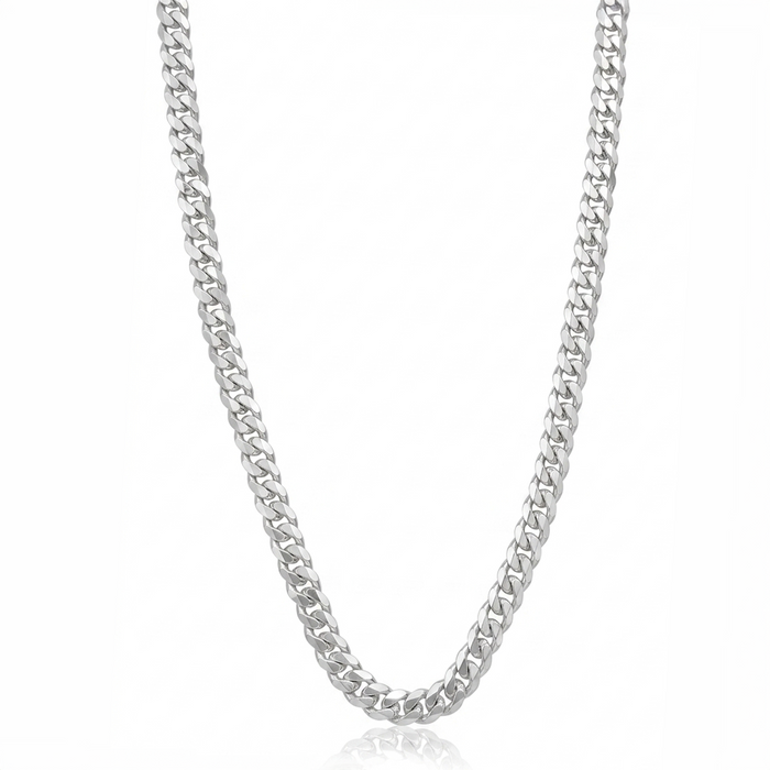 925 Sterling Silver 7MM Curb Chain