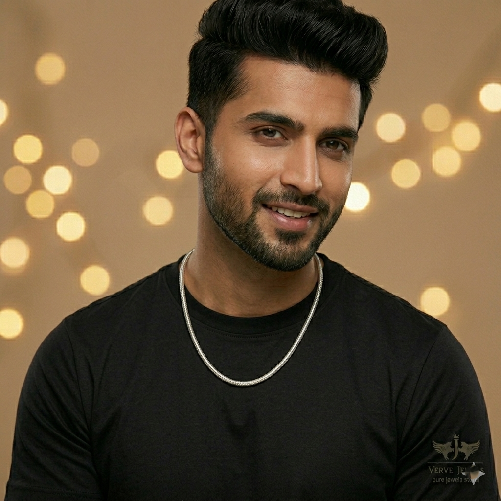 Snake Chain Necklace 925 Sterling Silver 2.1mm - Men's