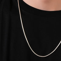 Snake Chain Necklace 925 Sterling Silver 2.1mm - Men's