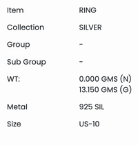 Silver Signet Ring with Black Onyx Cabochon