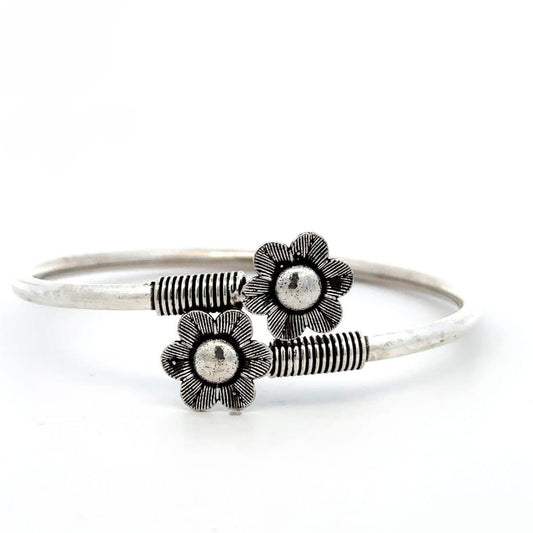 Sunflower Spiral silver bracelet
