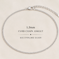 Anklet Curb Chain Design 1.3mm