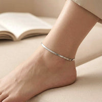 925 Sterling Silver Snake Chain Anklet