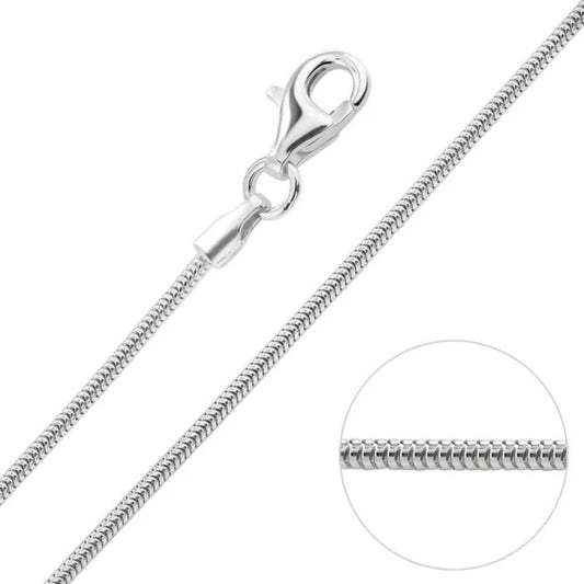 Sterling Silver 1.2mm Snake Chain Necklace