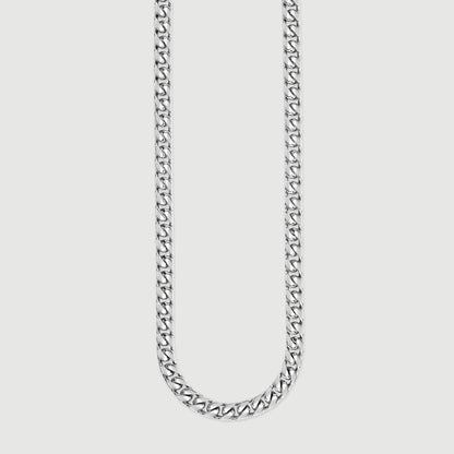 Sterling Silver 5.1mm Square Curb Chain Necklace