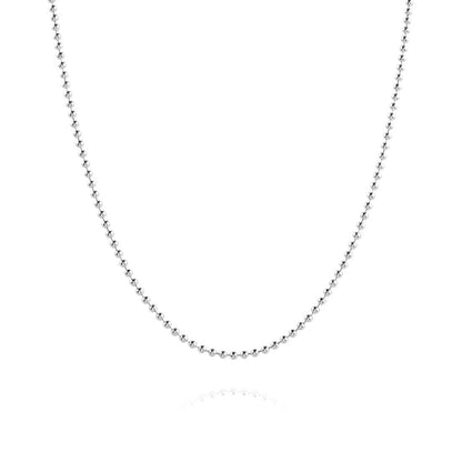 Sterling Silver 1.5mm Ball Bead Chain Necklace