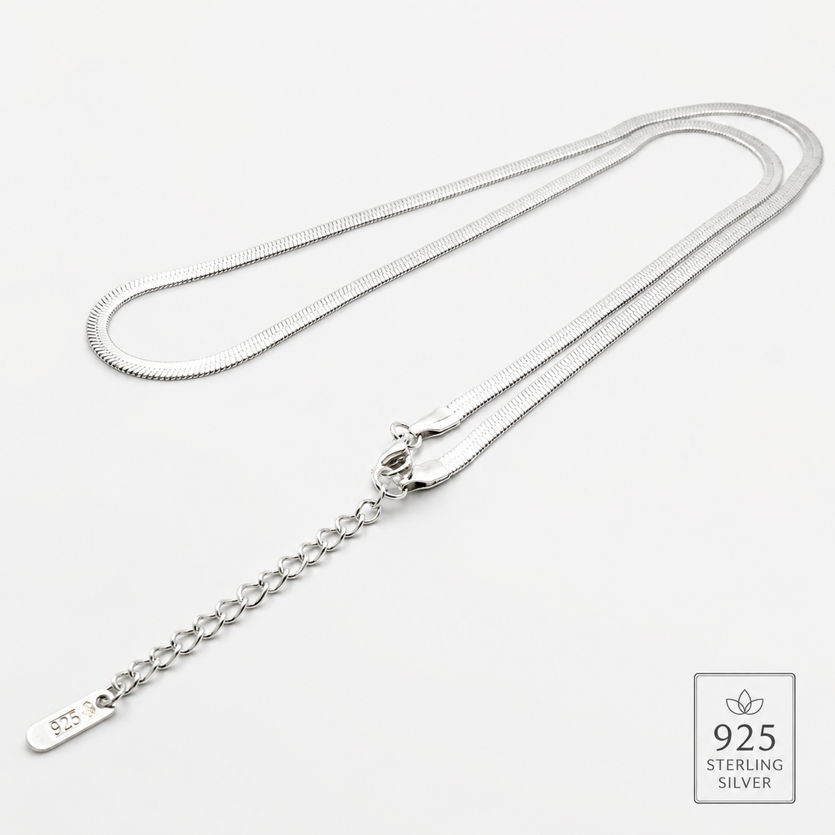Premium 925 Sterling Silver Viper Chain - Lightweight, Durable & Effortlessly Elegant
