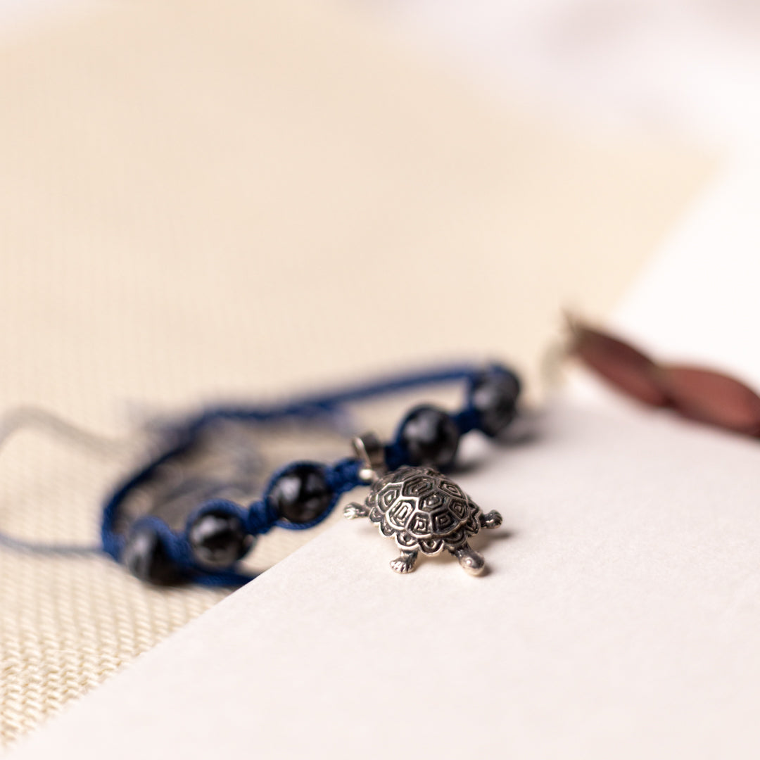 Lava Rock Turtle Bracelet