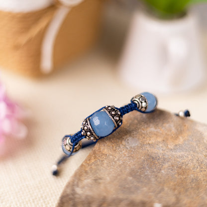 Chalcy Blue Beaded Bracelet