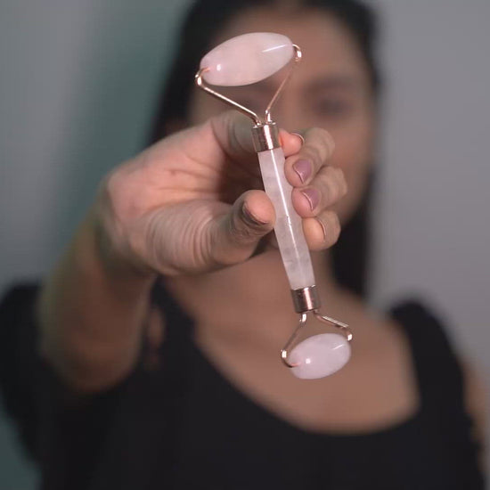 Beauty Gems White Crystal Quartz Face Roller Video