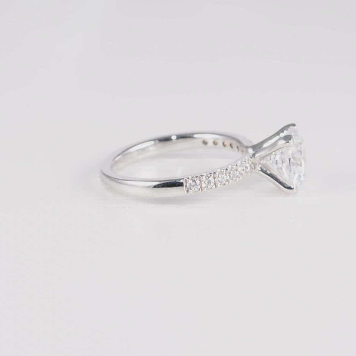 Silver Engagement Rings Swarovski crystal Cornelia Engagement Ring Video