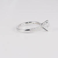 Silver Engagement Rings Swarovski crystal Cornelia Engagement Ring Video