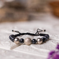 Lava Rock Sparkle Bead Bracelet