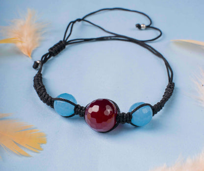 Beaded Red and Blue Turquoise Bracelet 1