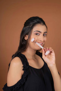 Beauty Gems White Crystal Quartz Face Roller