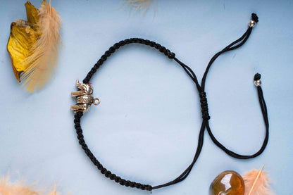 Black fancy Elephant bead bracelet 2