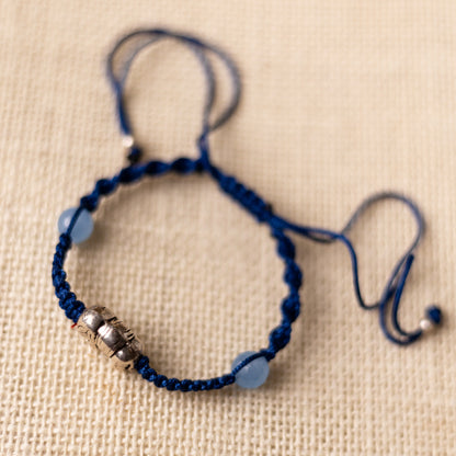 Casual Blue Beaded Bracelet