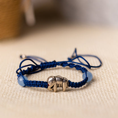 Casual Blue Beaded Bracelet