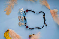 Exquisite Ganesha Blue and Red Bead Handcrafted Bracelet