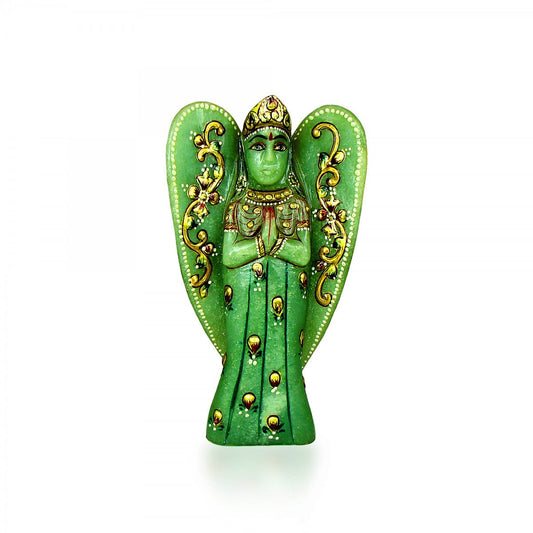 God Idols Green Jade Stone Angel Idol Image 2