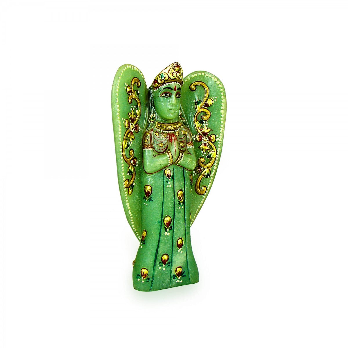 God Idols Green Jade Stone Angel Idol