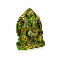 God Idols Lord Ganesha’s Green Jade Stone Idol