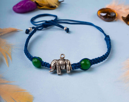 Handmade Green Beads Ele Bracelet