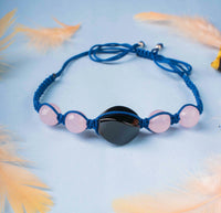 Hot Pink and Black Chunky Bead Bracelet 1