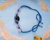 Hot Pink and Black Chunky Bead Bracelet 2