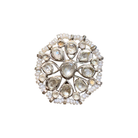 Flower-Patterned Silver Ring