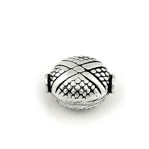 Round Silver Die Bead