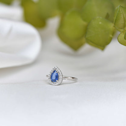 Silver CS Rings Delicate Blue Kyanite Ring