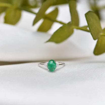 Silver CS Rings Elegant Emerald Ring Image 1