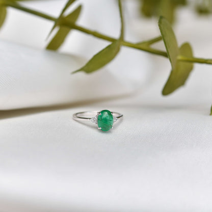Silver CS Rings Elegant Emerald Ring