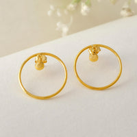 Silver Earrings 18K Gold plated Hoop Earrings Image 1