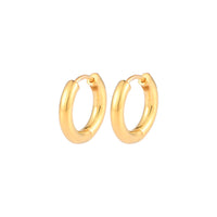 Silver Earrings Golden Glam Hoop Earrings Image 1