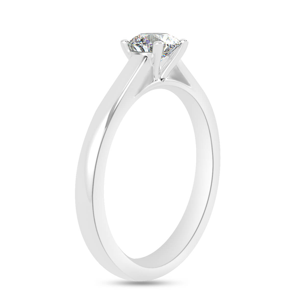Silver Engagement Rings 925 Sterling Silver Swarovski Crystal Ring Image 4
