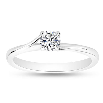 Silver Engagement Rings Feminine Swarovski Crystal Eternity Band Image 4