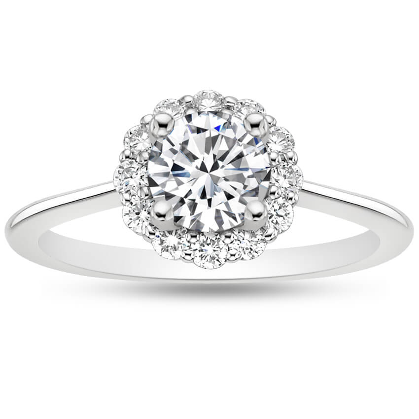 Silver Engagement Rings Glittering American Diamond Solitaire Ring Image 4