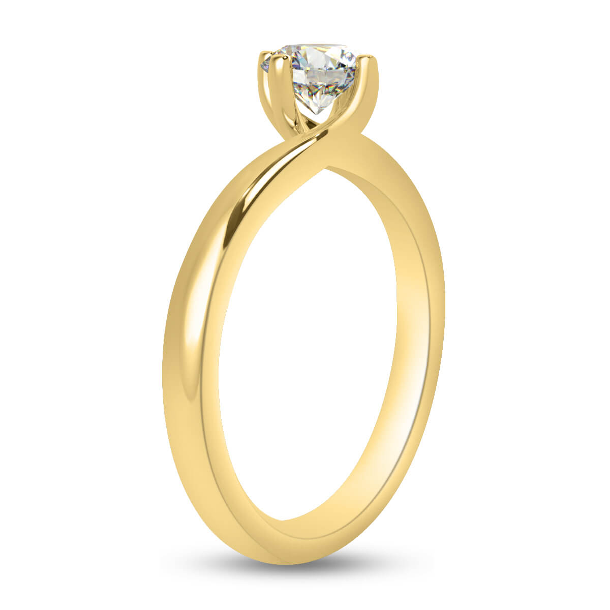 Silver Engagement Rings Lifelong Swarowski crystal band With Rose Gold Polish Image 5