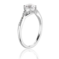 Silver Engagement Rings Sterling Silver Ballerina Ring