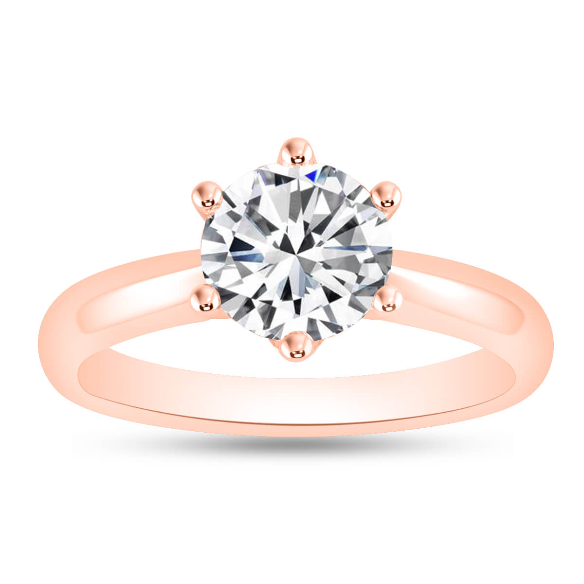 Silver Engagement Rings Swarovski Crystal Floral Forever Ring Image 2