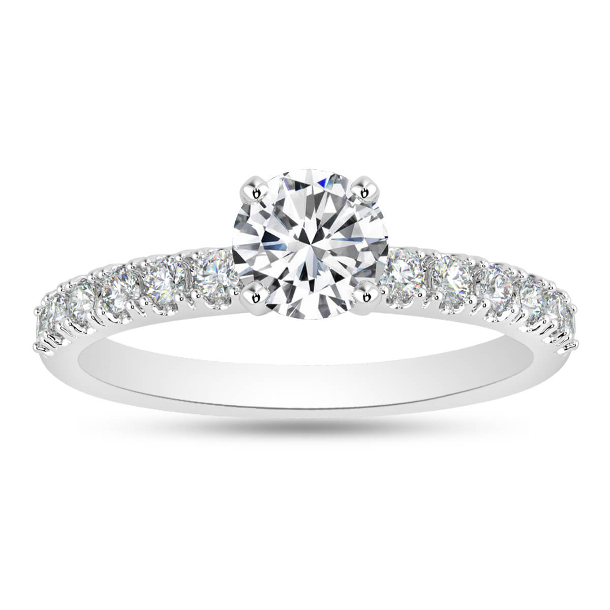 Silver Engagement Rings Swarovski crystal Cornelia Engagement Ring Image 1