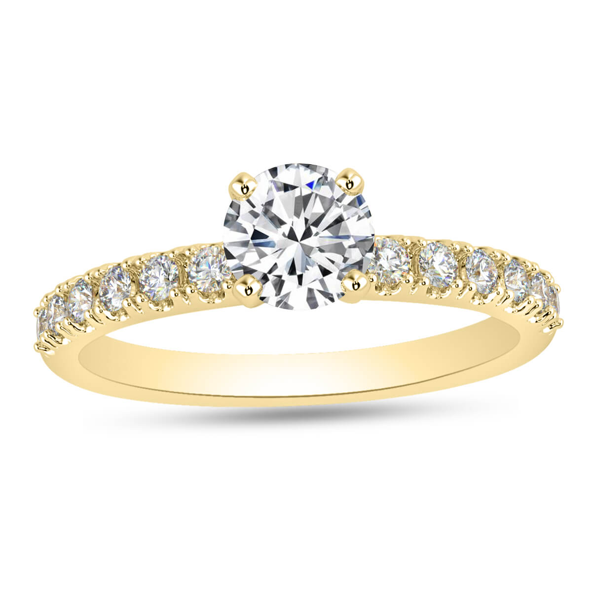 Silver Engagement Rings Swarovski crystal Cornelia Engagement Ring Image 2