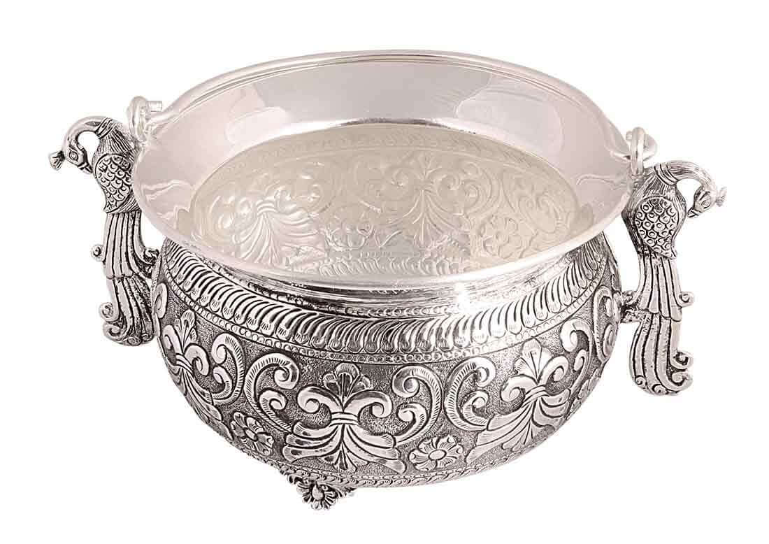Silver Gift and Articles Hand crafted Silver Urli Bowl Image 2