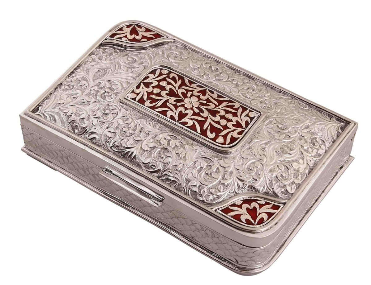 HandCrafetd Silver Dry Fruit Box Gift Articles – VerveJewels