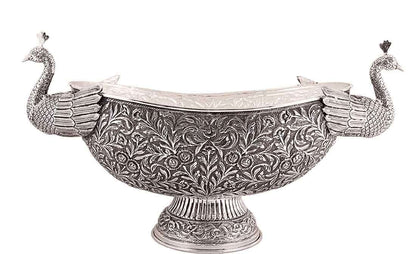 Silver Gift and Articles Handcrafted Silver Basket Image 1