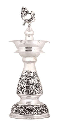Silver Gift and Articles Handcrafted Silver Diya Image 2